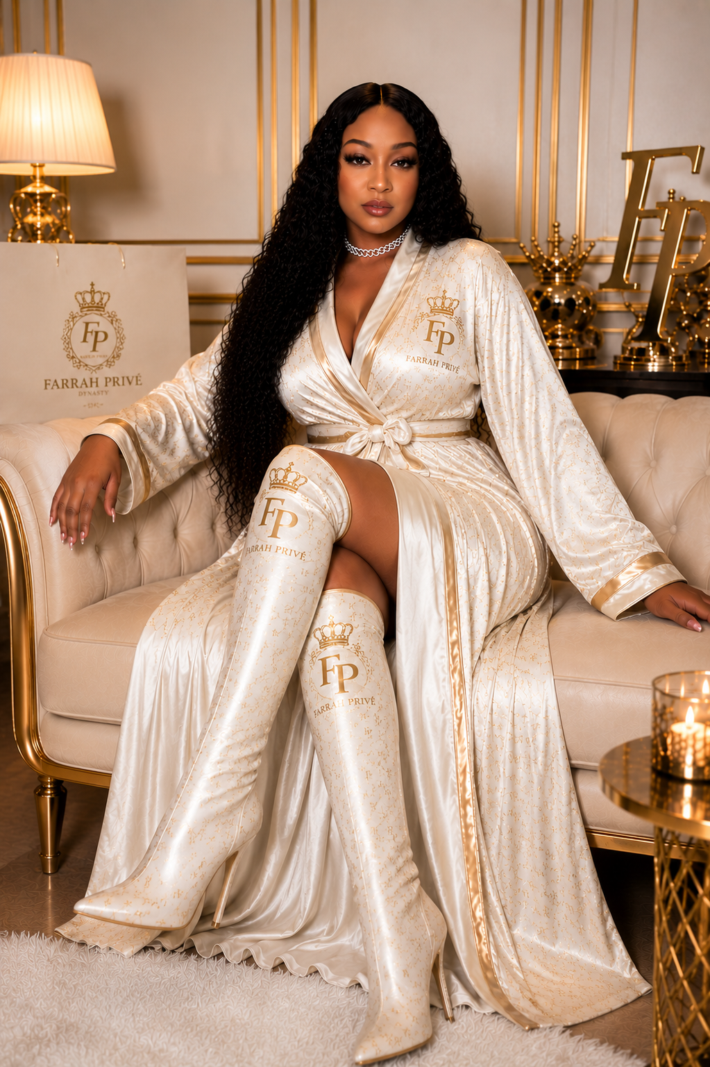 Farrah Privé’ Ivory Dynasty Robe