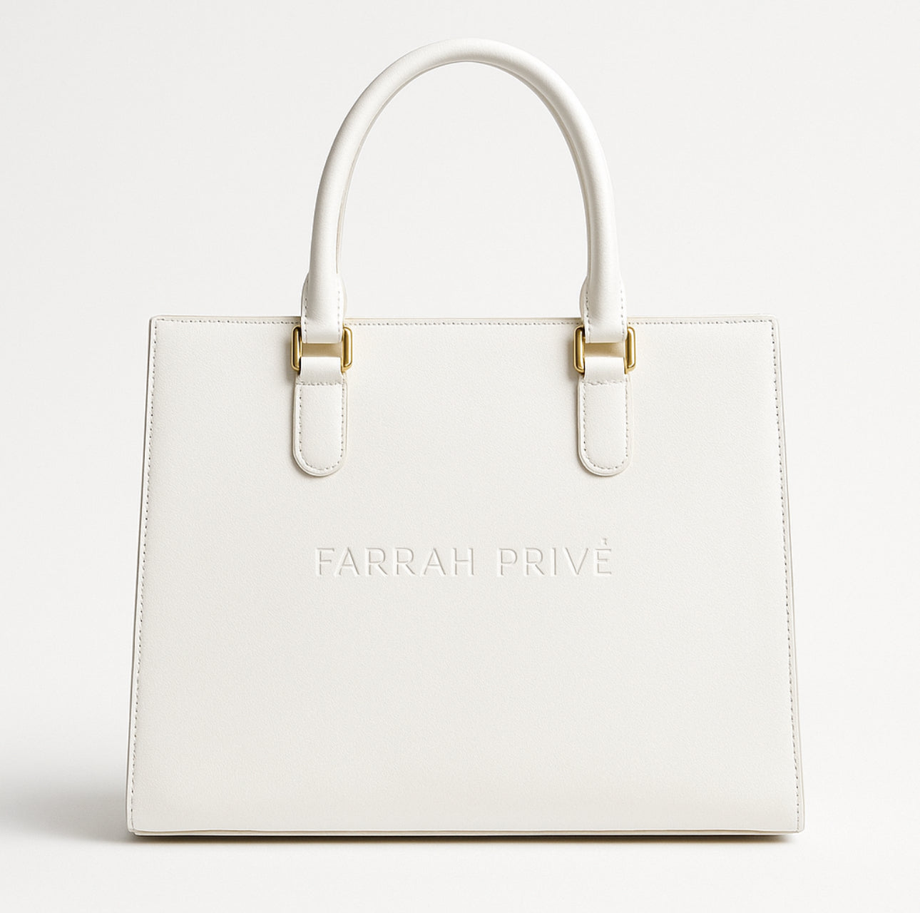 Farrah Privé™ Golden Signature Tote – Ivory Edition (Pre-Order)