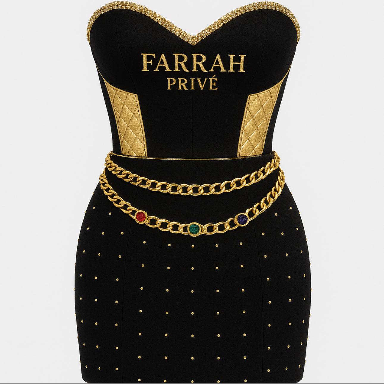 Royal Obsession™ Regal Chain Corset Mini