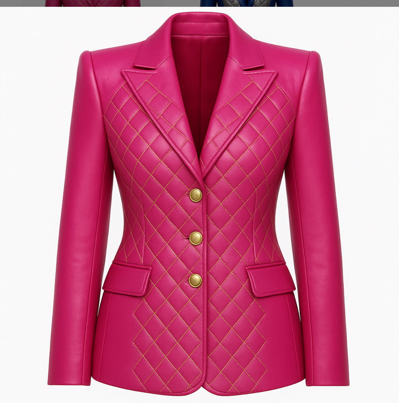 Farrah Privé Blazer – Sculpted Gold Edition (Crafted to Order)