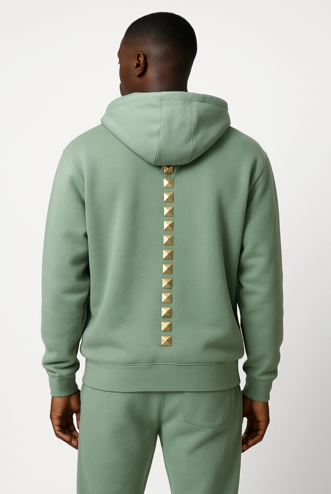 The Dynasty Elite Jogger Set — Sage Luxe & Royal Gold (Custom Made)