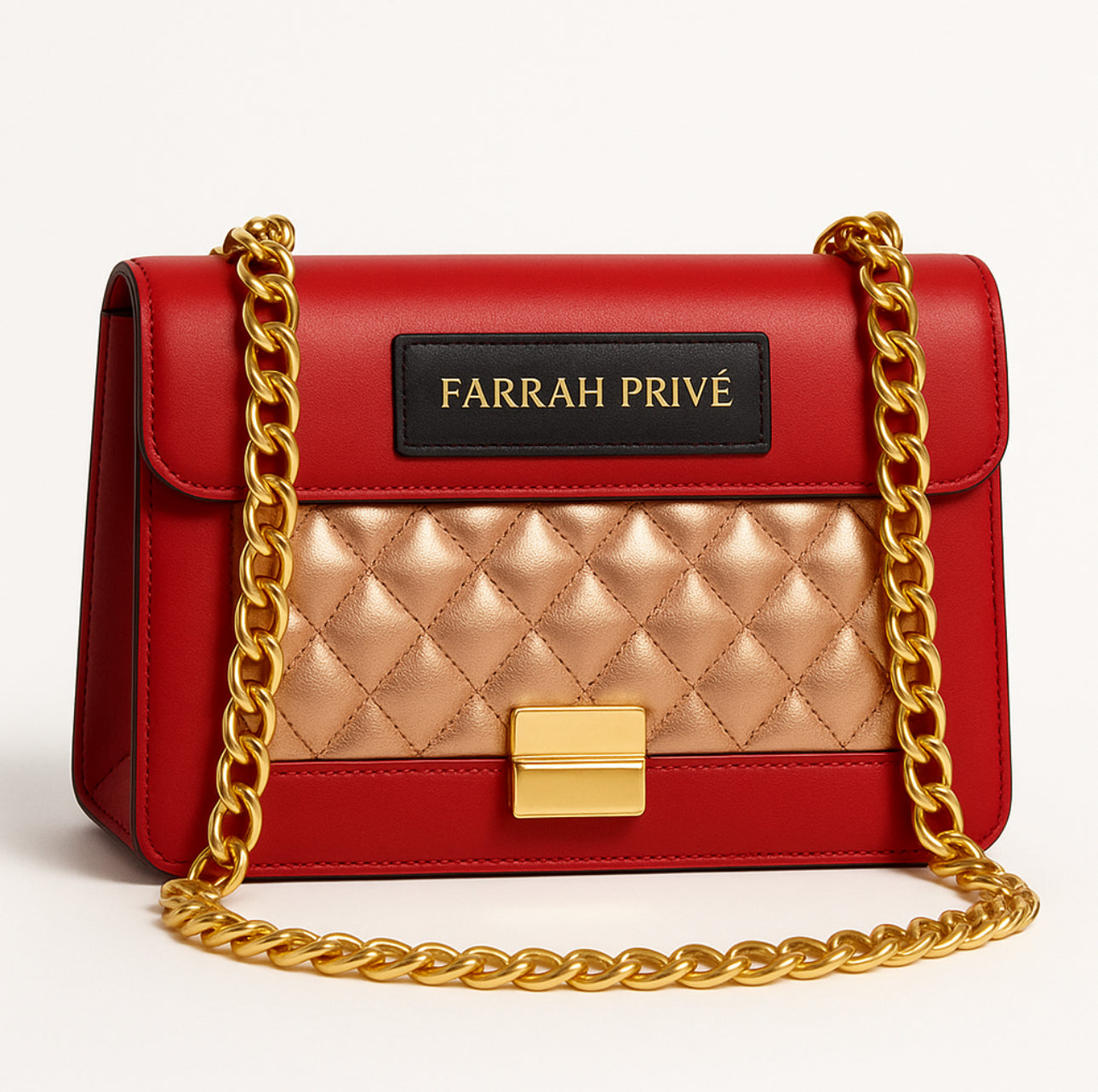 Farrah Privé™ Golden Signature Mini Bag – Rouge Edition (Pre-Order)
