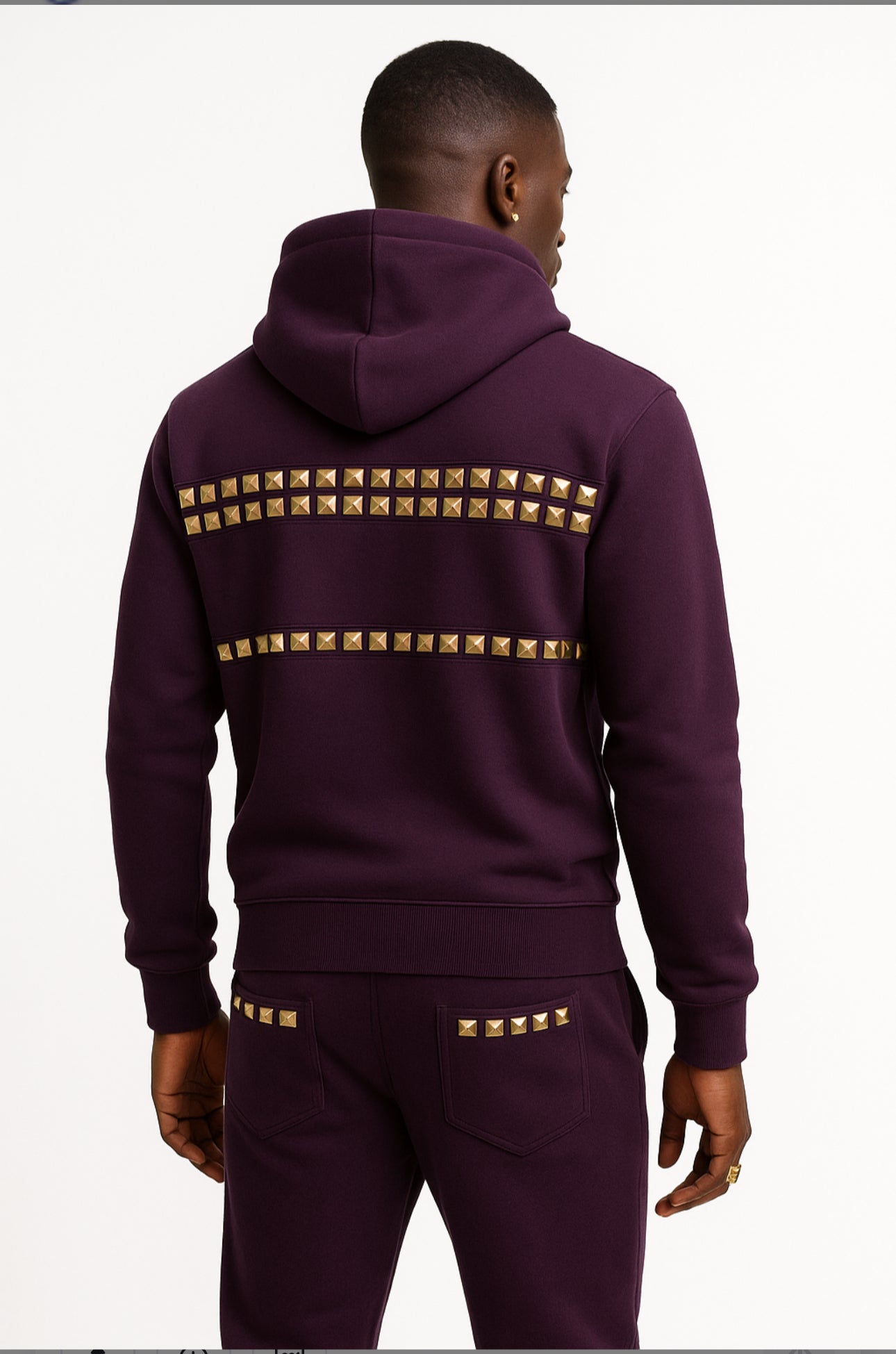 The Dynasty Luxe Jogger Set — Amethyst Noir & Royal Gold