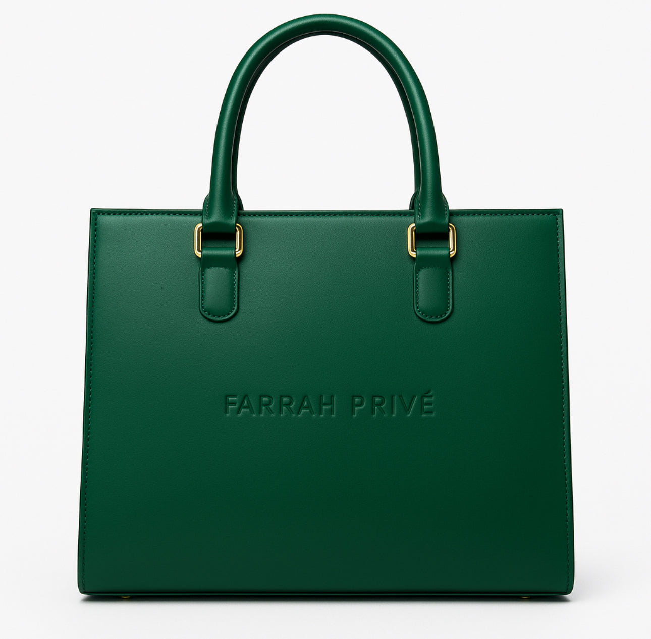 Farrah Privé™ Golden Signature Tote – Emerald Edition (Pre-Order)