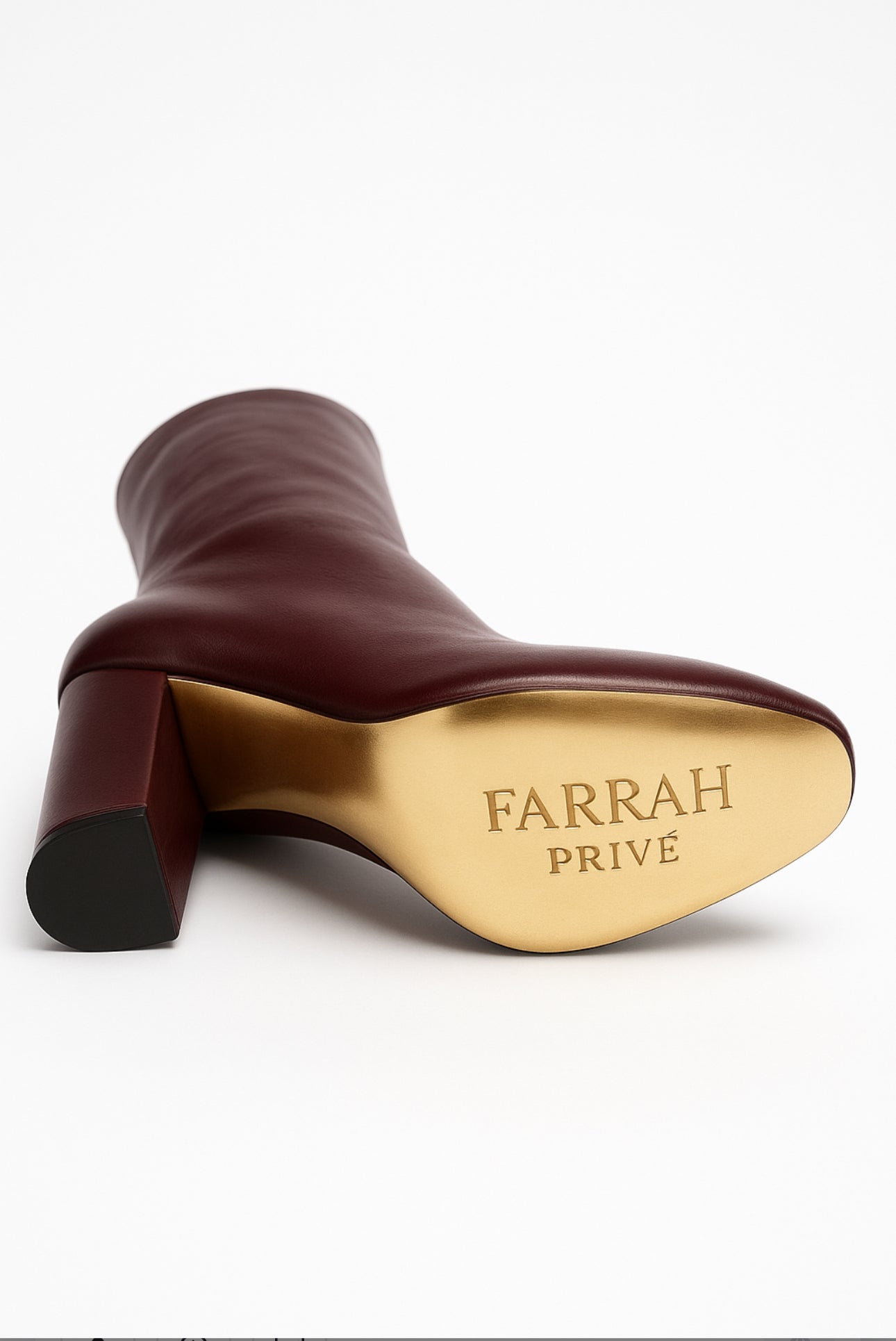 The Gilded Icon Boot — Bordeaux Luxe & Royal Gold