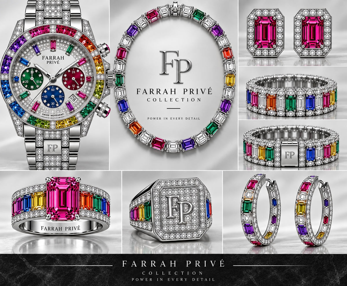 Farrah Privé multicolor signature full set silver