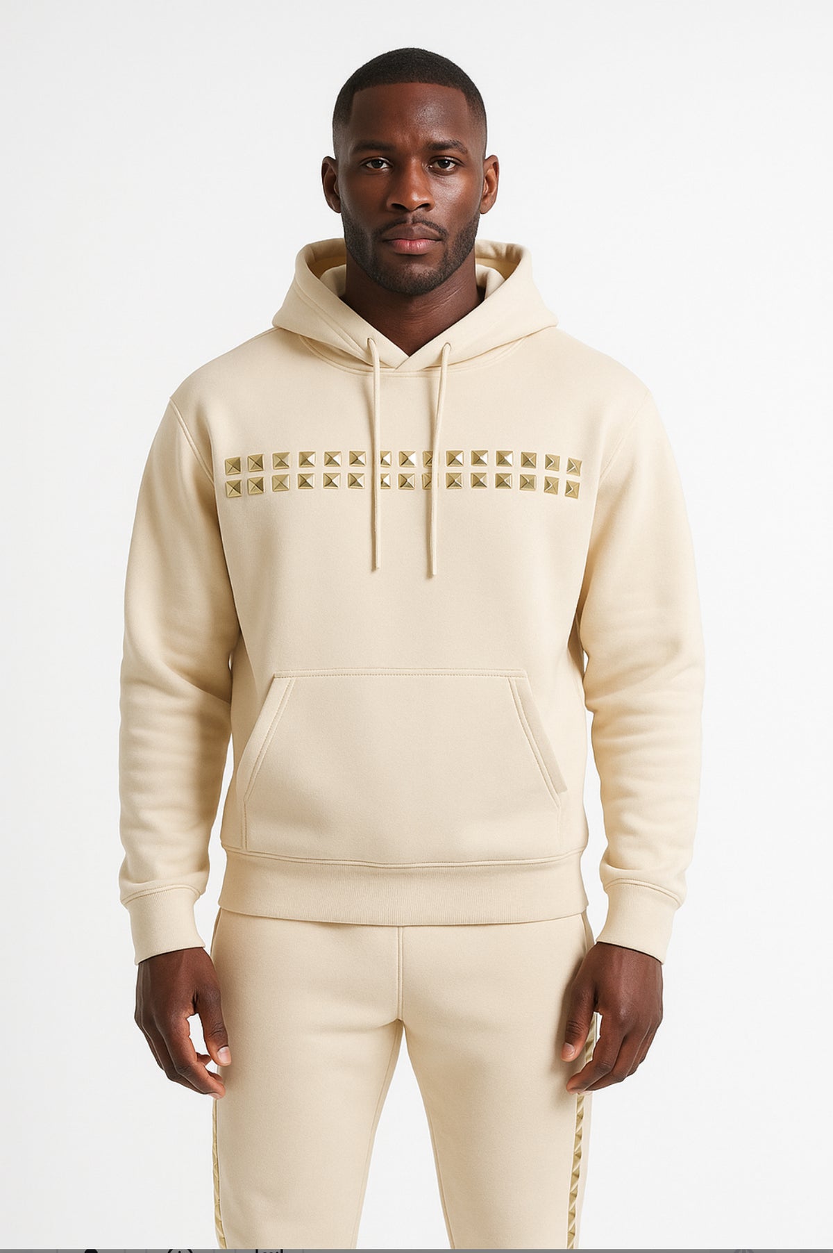 The Dynasty Luxe Jogger Set — Ivory & Royal Gold