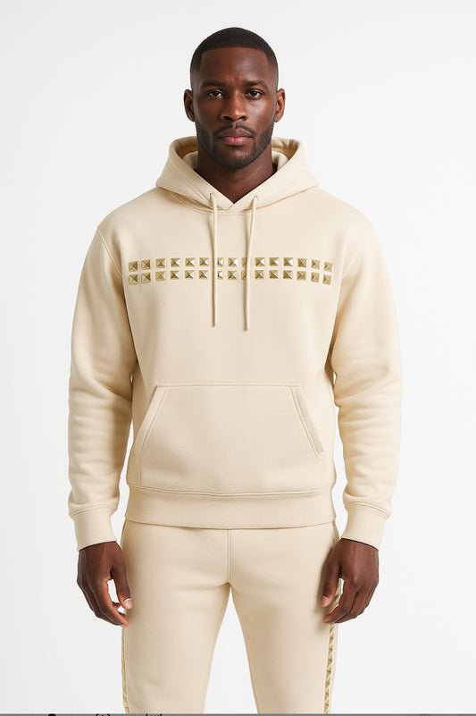 The Dynasty Luxe Jogger Set — Ivory & Royal Gold
