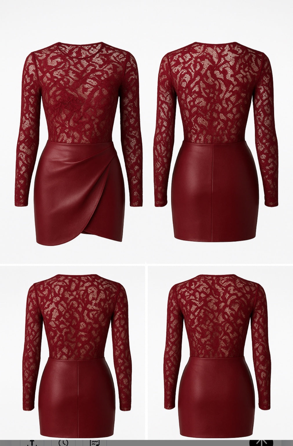 Farrah Privé™ Élan Lace Dress — Bordeaux Royale