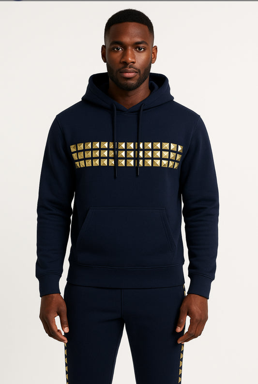The Dynasty Elite Jogger Set — Midnight Noir & Royal Gold