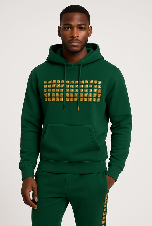 The Dynasty Elite Jogger Set — Emerald Luxe & Royal Gold