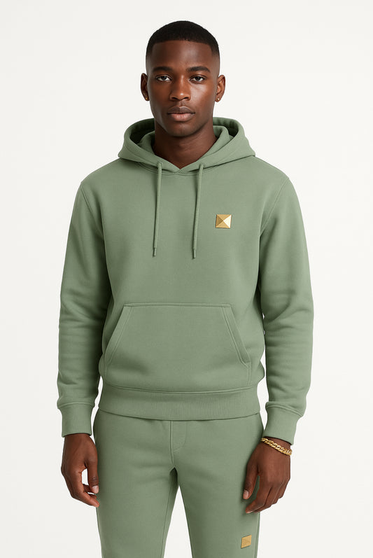 The Dynasty Elite Jogger Set — Sage Luxe & Royal Gold (Custom Made)