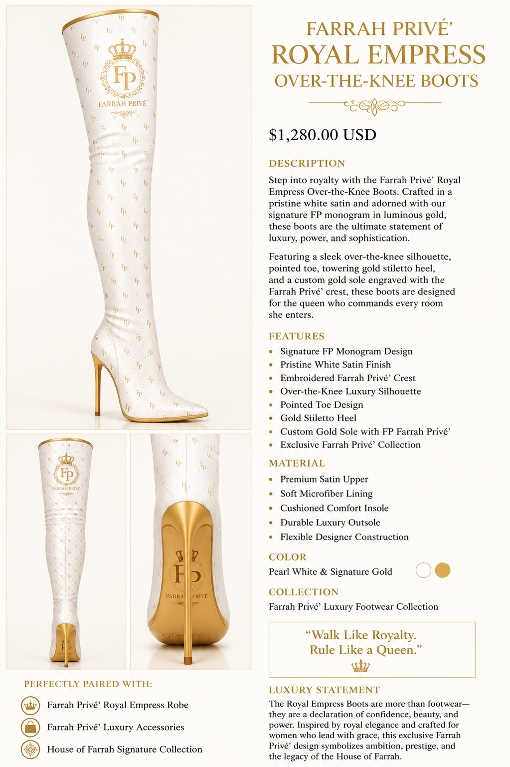 Farrah Privé’ Royal Empress Over-the-Knee Boots