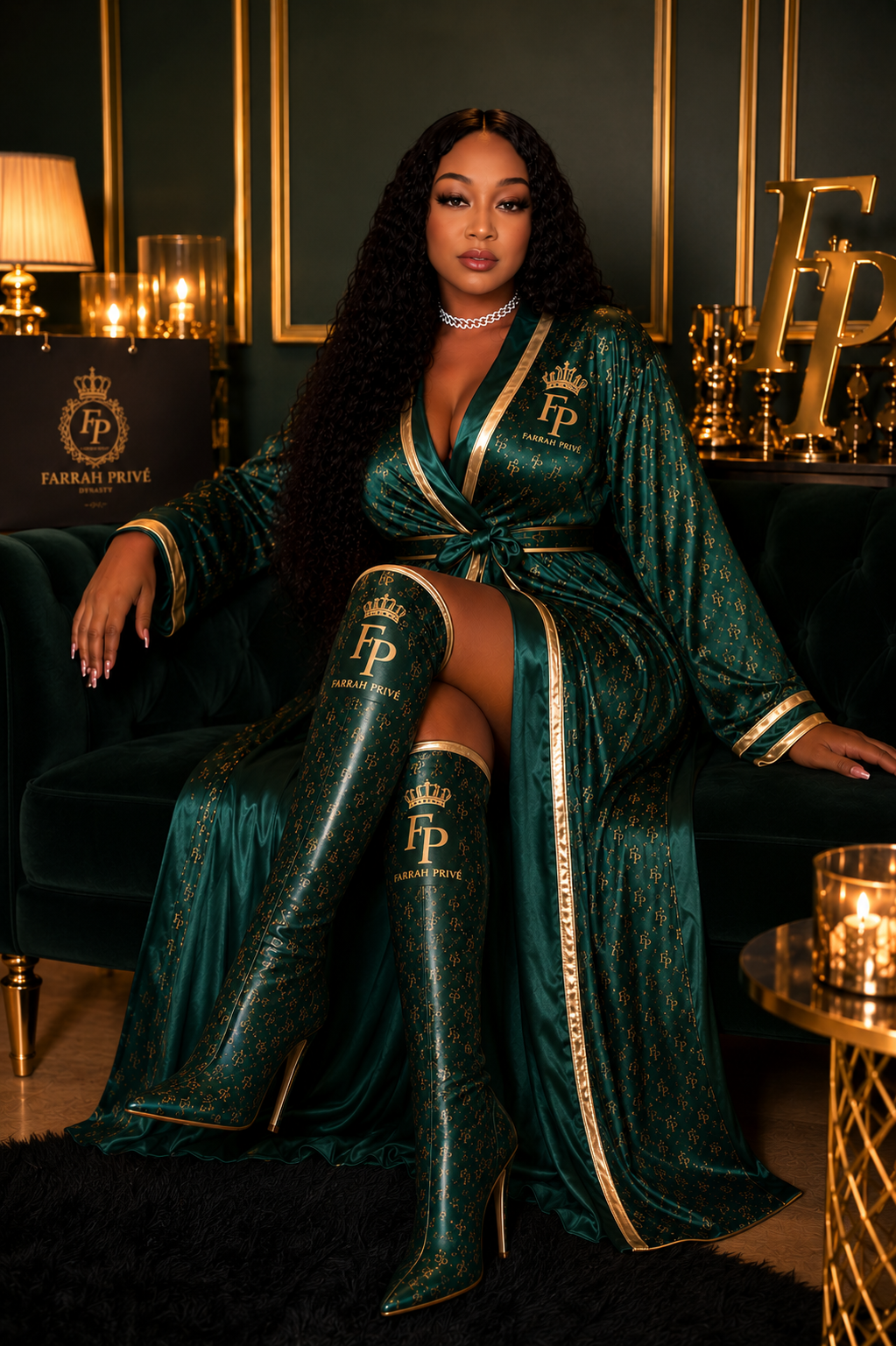 Farrah Privé’ Emerald Dynasty Robe