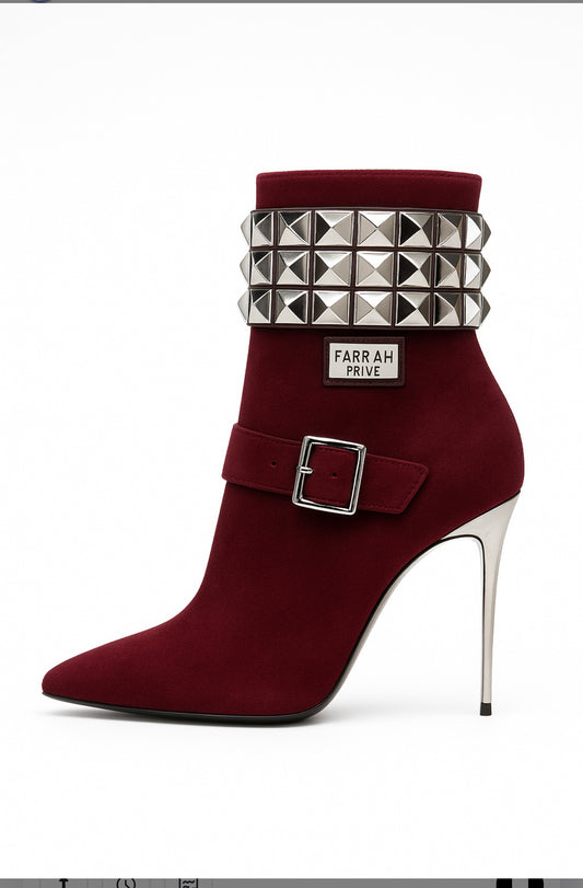 The Gilded Muse Bootie — Bordeaux Edition