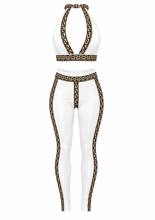 Farrah Privé™  White Signature Greek Key Set