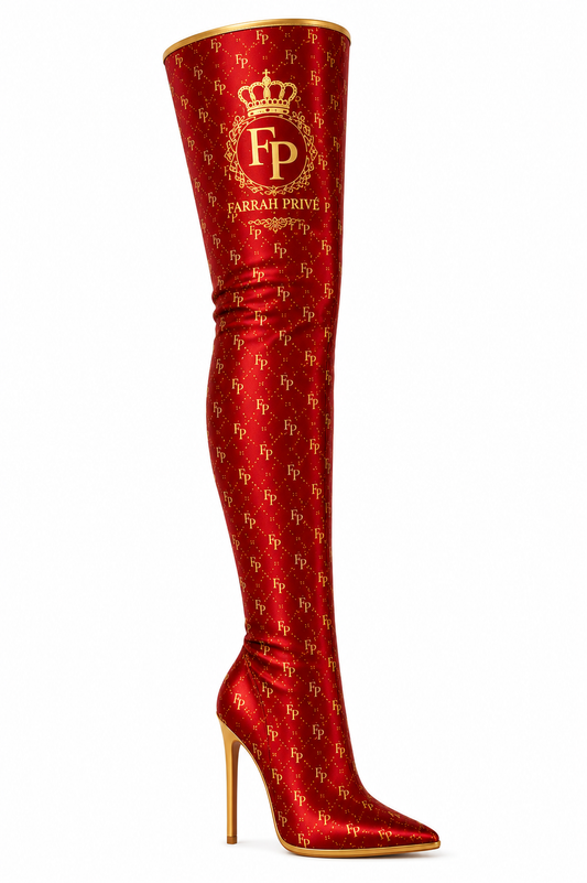 Farrah Privé’ Ruby Empire Over-the-Knee Boots