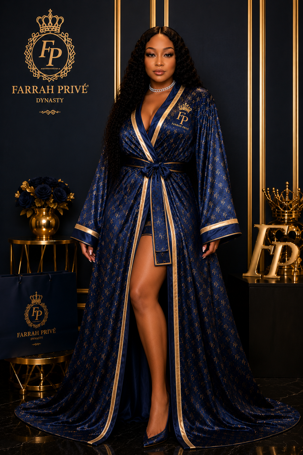 Farrah Privé' Robe – Royal Blue