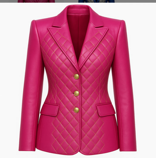 Farrah Privé Blazer – Sculpted Gold Edition (Crafted to Order)