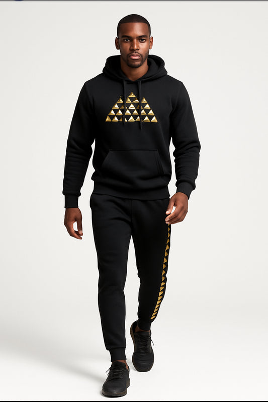 The Dynasty  Jogger Set — Noir Royal Gold