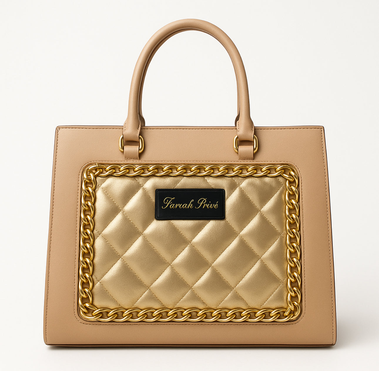 Farrah Privé™ Golden Signature Tote – Nude Edition (Pre-Order)
