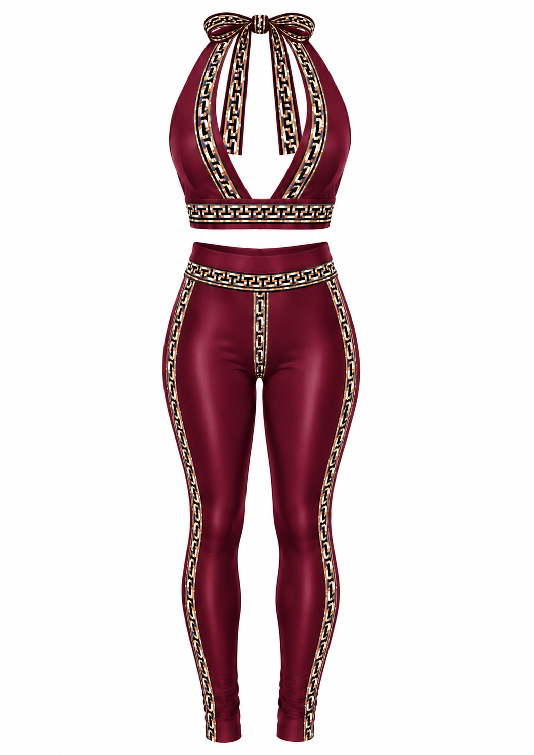 Farrah Privé™ Burgundy Signature Greek Key Set