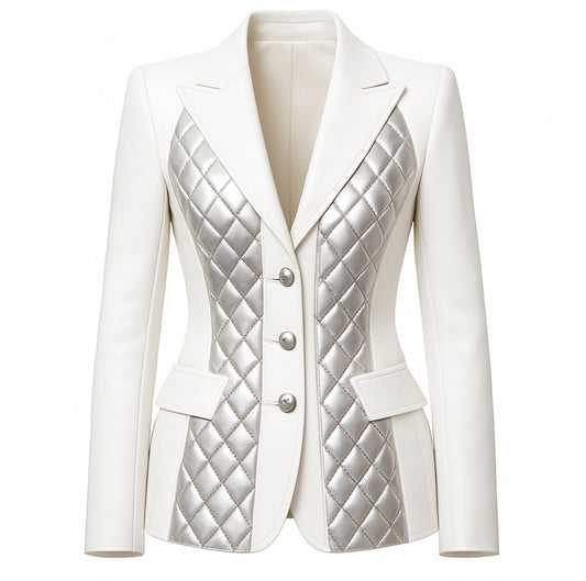 Farrah Privé Blazer – Sculpted Gold Edition (Crafted to Order)