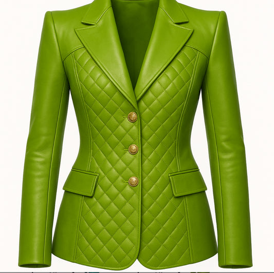 Farrah Privé Blazer – Sculpted Gold Edition (Crafted to Order)