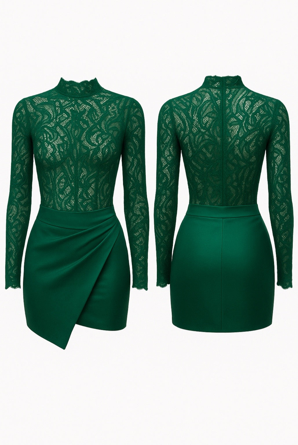 Farrah Privé™ Élan Lace Dress — Emerald Royale