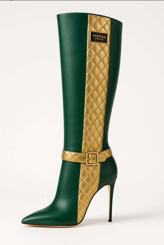 The Gilded Icon Boot — Emerald Edition