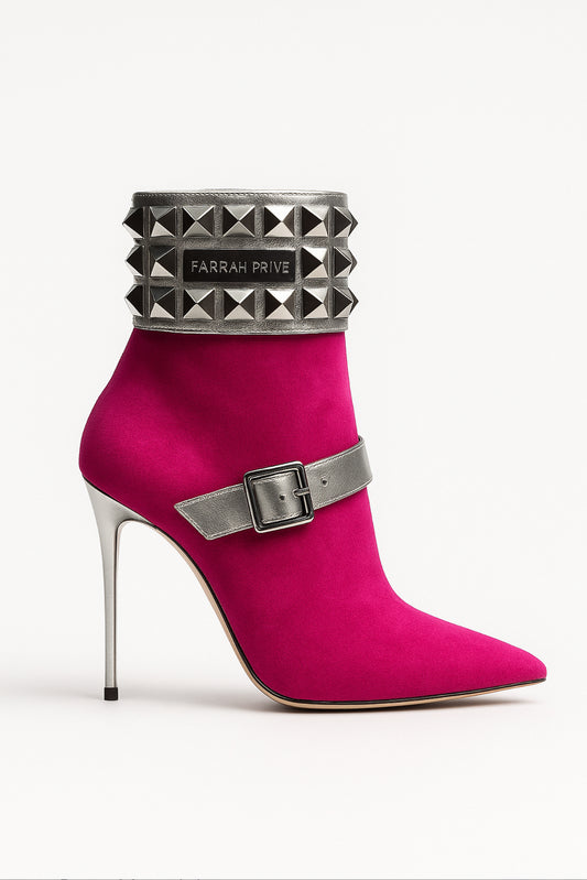 The Gilded Muse Bootie — Fuchsia Edition