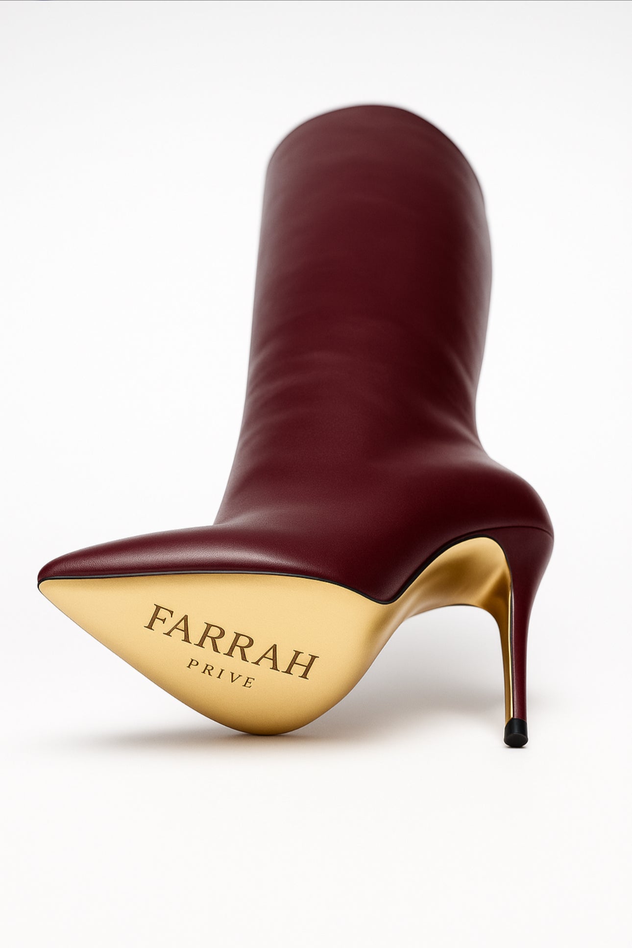 The Gilded Icon Boot — Bordeaux Edition