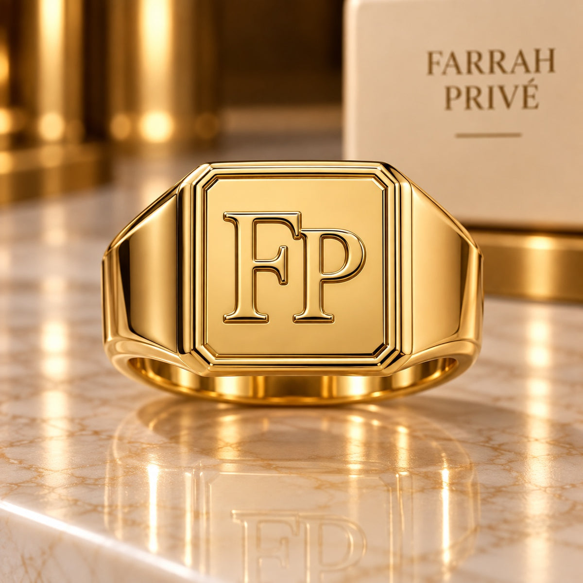 Farrah Privé Classic FP Signet Ring