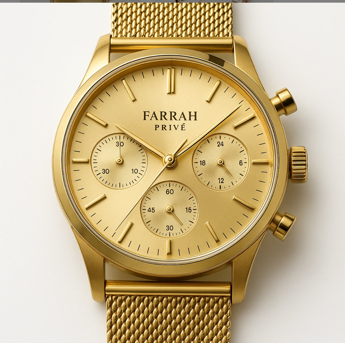 Farrah Privé™ Classic Gold Chronograph Watch