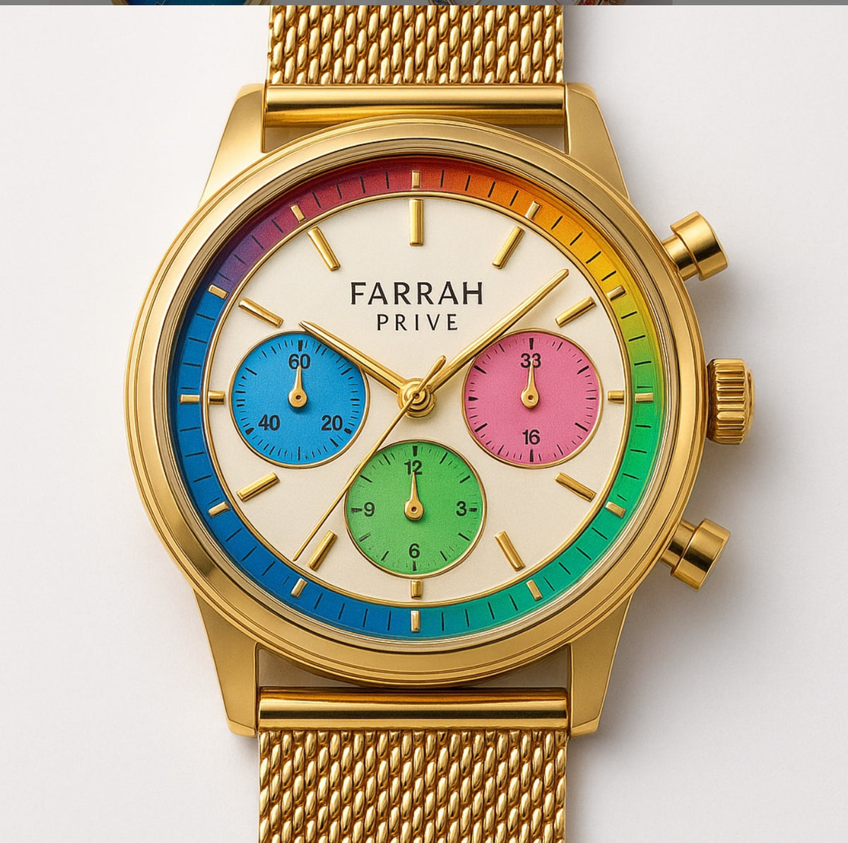 Farrah Privé™ Multicolor Dial Chronograph Watch