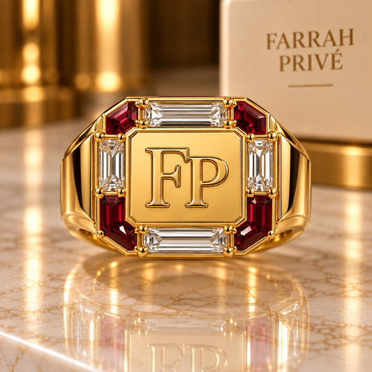 Farrah Privé Red & Clear FP Statement Ring