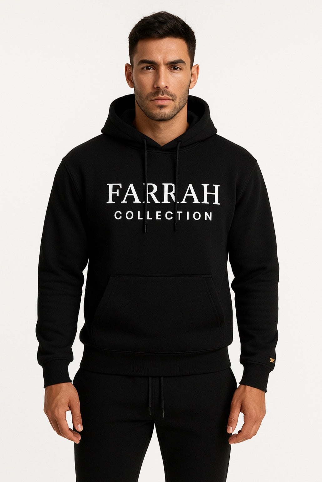 Farrah Privé men's black FARRAH Collection hoodie and jogger set