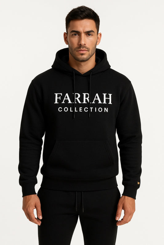 Farrah Privé men's black FARRAH Collection hoodie and jogger set