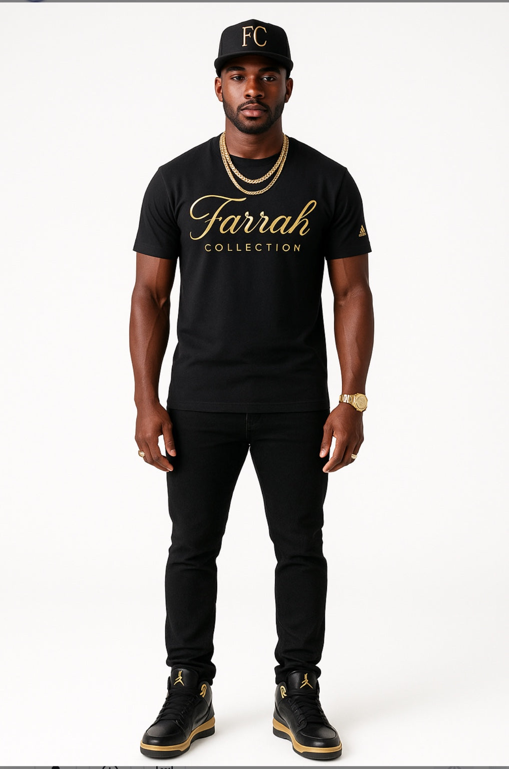 Farrah Collection Signature Black T-Shirt