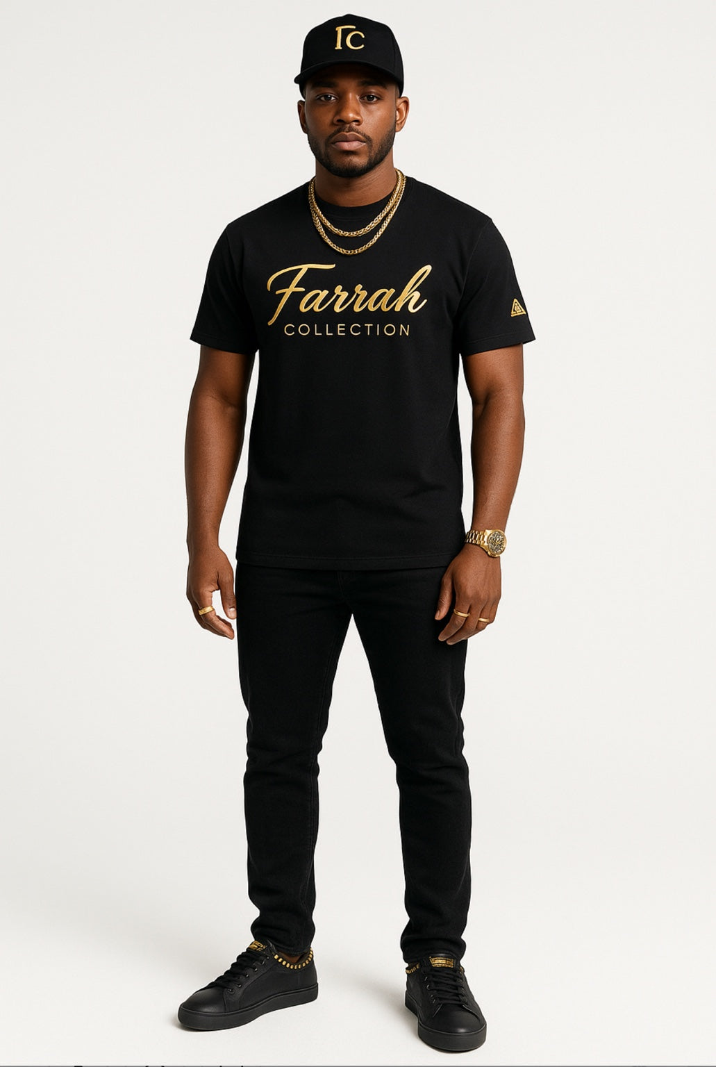 Farrah Collection Signature Black T-Shirt alternate view