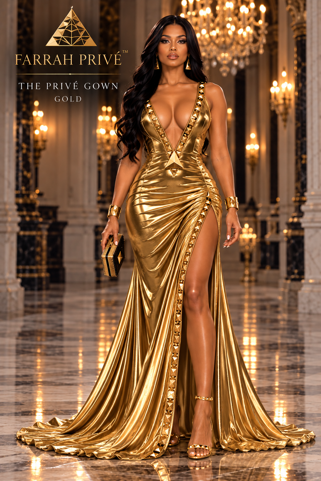 FARRAH PRIVÉ The Golden Gown Gold