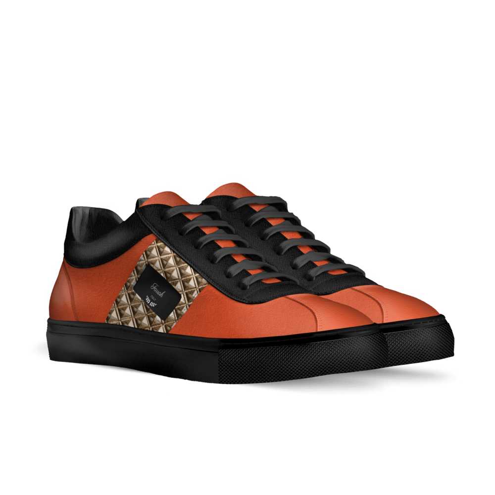 Farrah orange and black low-top sneaker