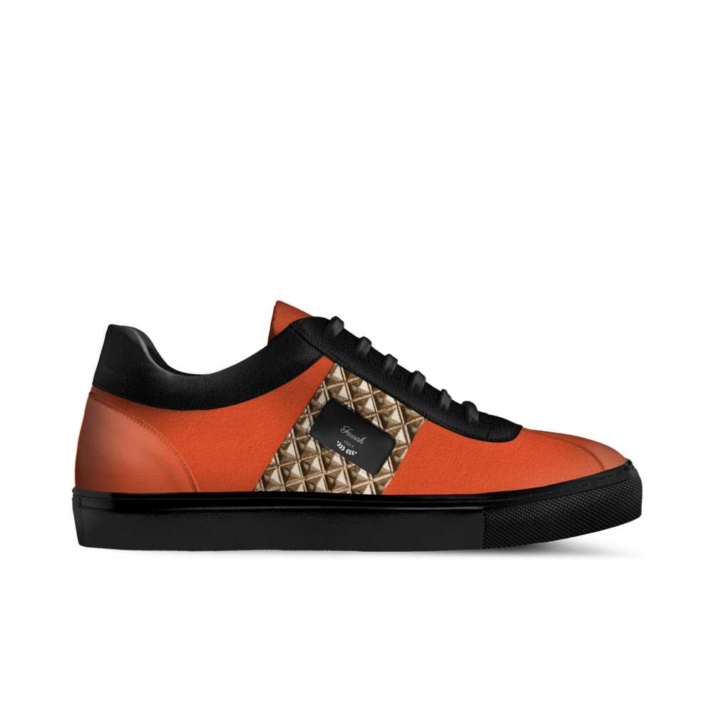 Farrah orange and black low-top sneaker