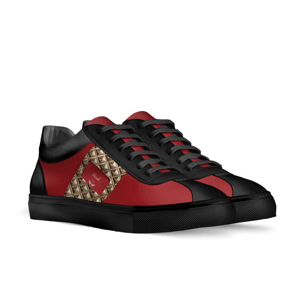 Farrah red and black low-top sneaker