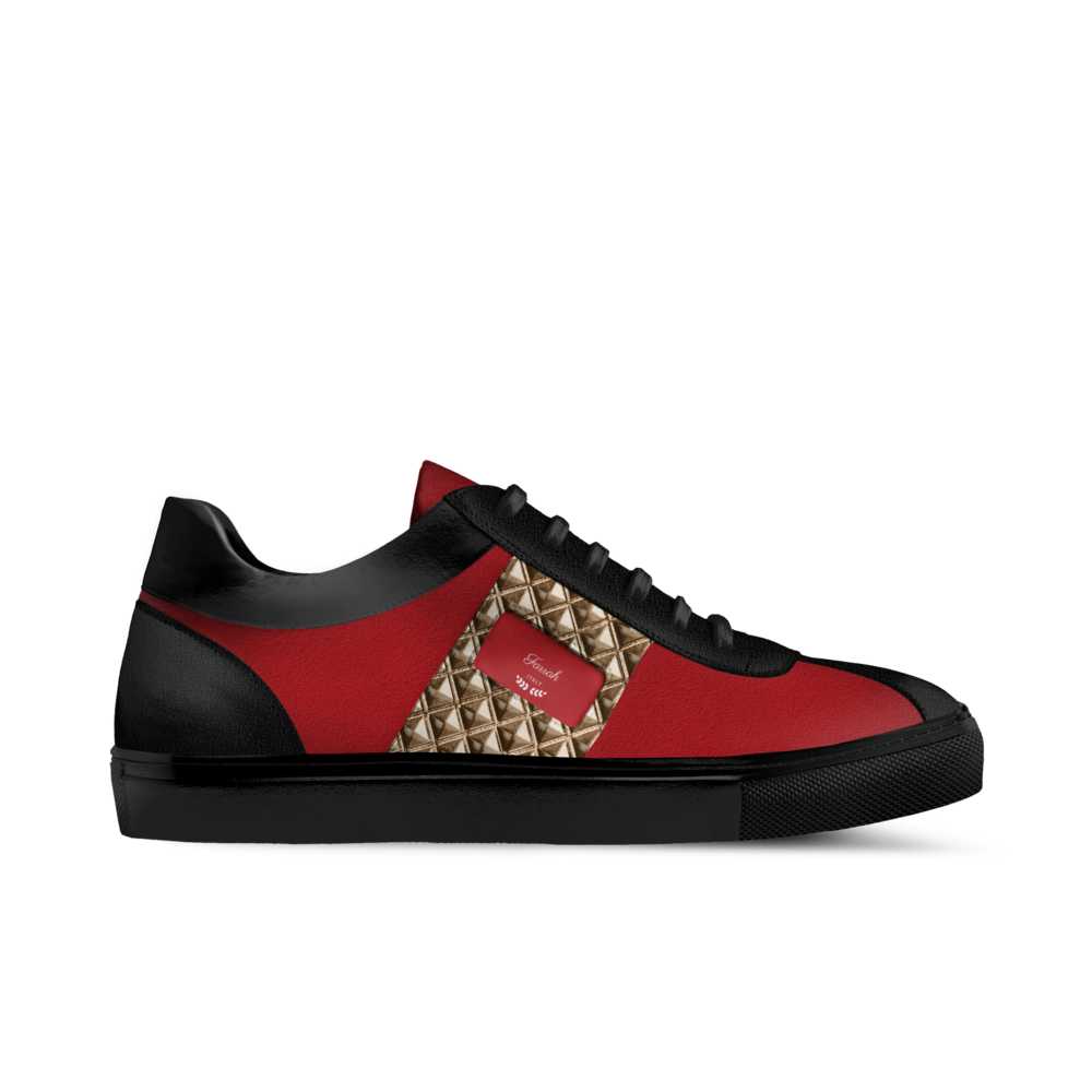 Farrah red and black low-top sneaker