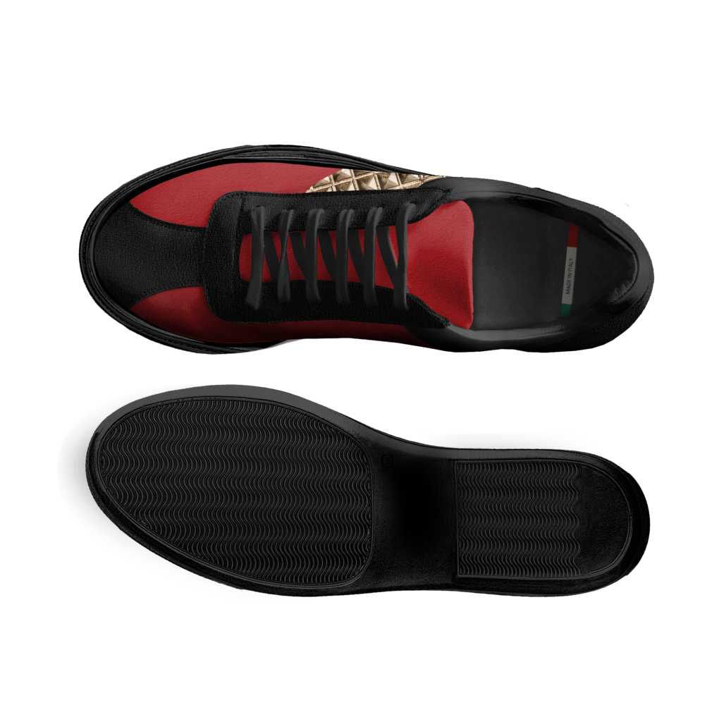 Farrah red and black low-top sneaker