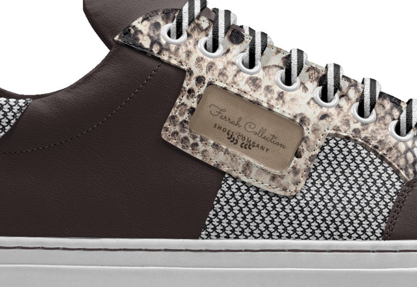 Farrah graphite and silver low-top sneaker