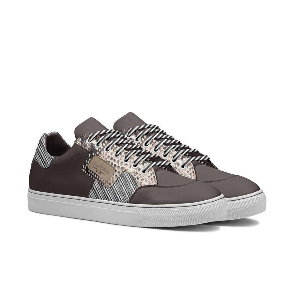Farrah graphite and silver low-top sneaker