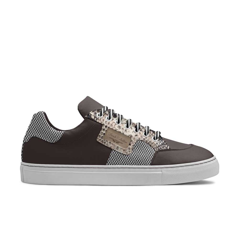 Farrah graphite and silver low-top sneaker