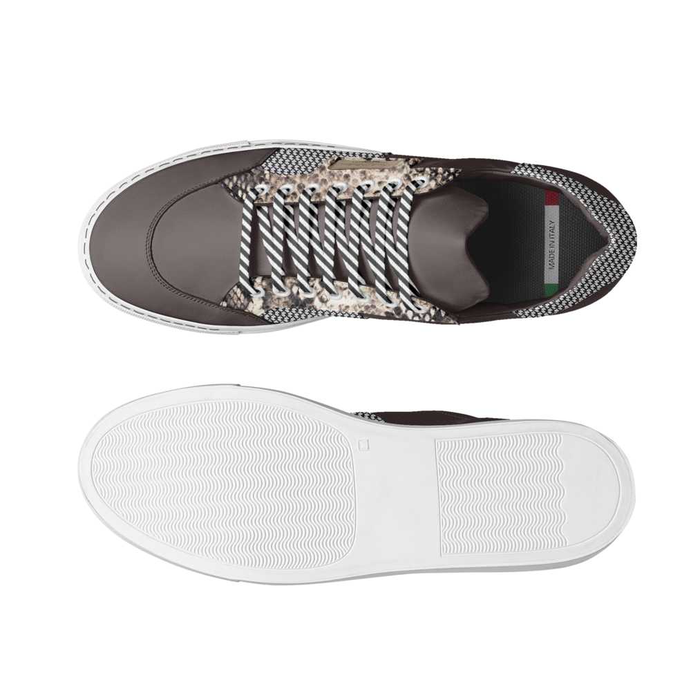 Farrah graphite and silver low-top sneaker